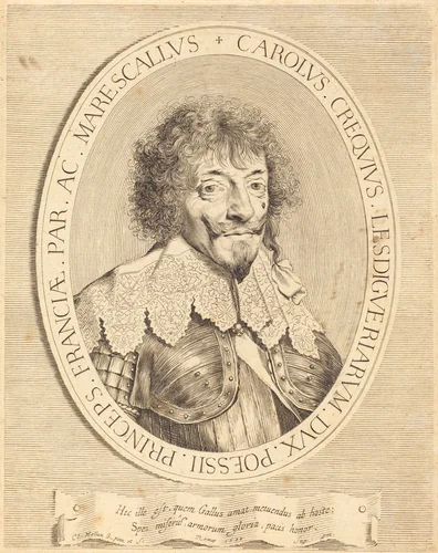 Charles I de Crequi, Duke of Lesdiguières by Claude Mellan, print, 1633