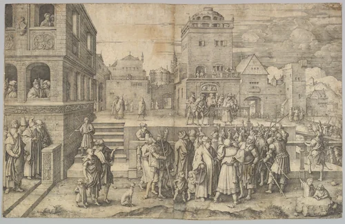 Large Ecce Homo by Lucas van Leyden, print, 1510