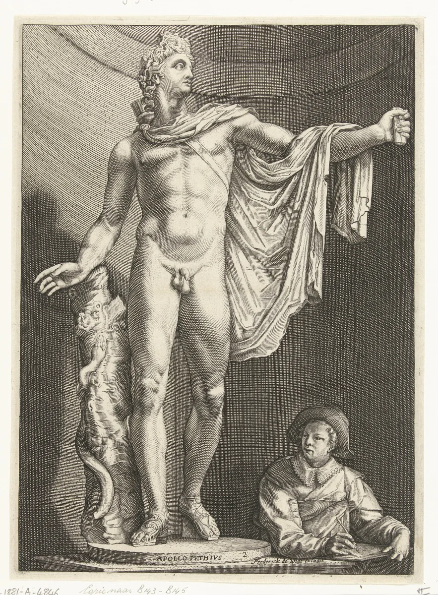 Apollo Belvedere by Nicolaes de Bruyn, print, 1592-1605