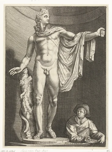 Apollo Belvedere by Nicolaes de Bruyn, print, 1592-1605