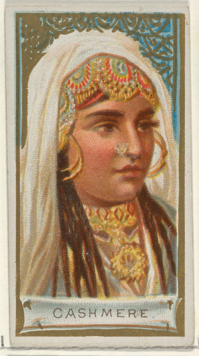 Cashmere, from the Types of All Nations series (N24) for Allen & Ginter Cigarettes by Allen & Ginter, print, 1889