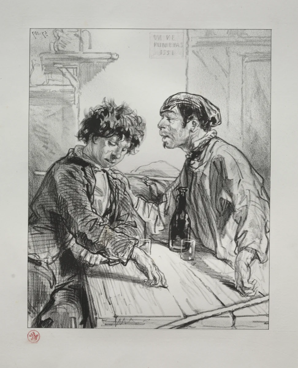 Young man, you have capital, but no experience. That doesn't matter, you interest me by Paul Gavarni, print, 1824-1866