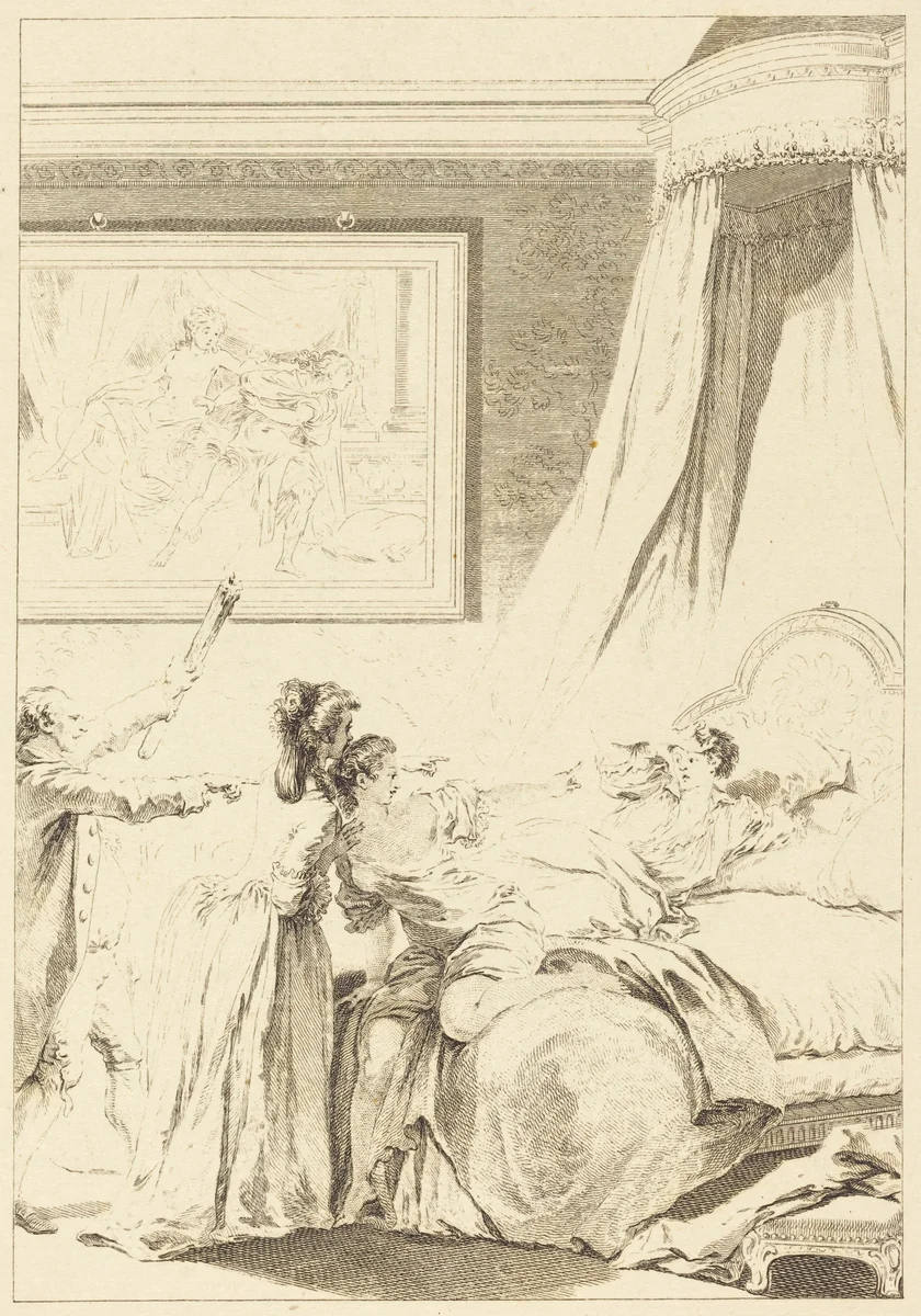 Le gascon puni by Louis Michel Halbou, print, 1730-1809