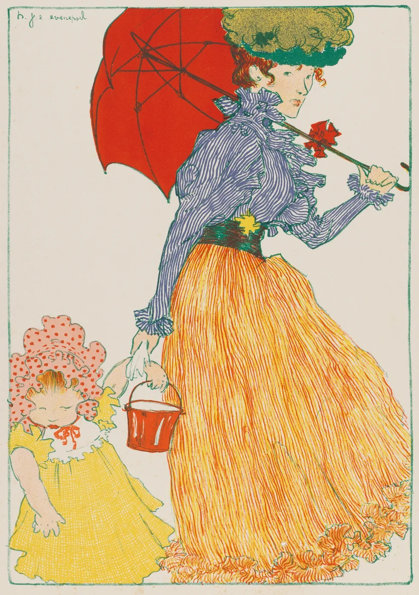 In the Square by Henri Evenepoel, print, 1897