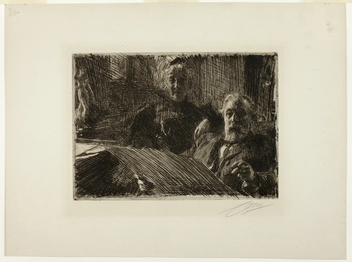 Mr. and Mrs. Fürstenberg by Anders Zorn, print, 1895