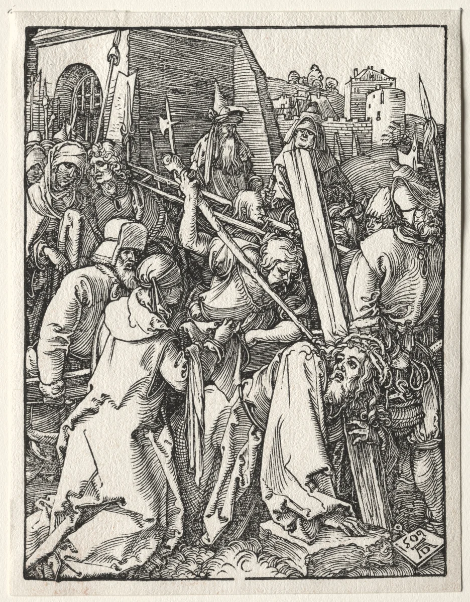 The Small Passion: Christ Bearing the Cross by Albrecht Dürer, print, 1509