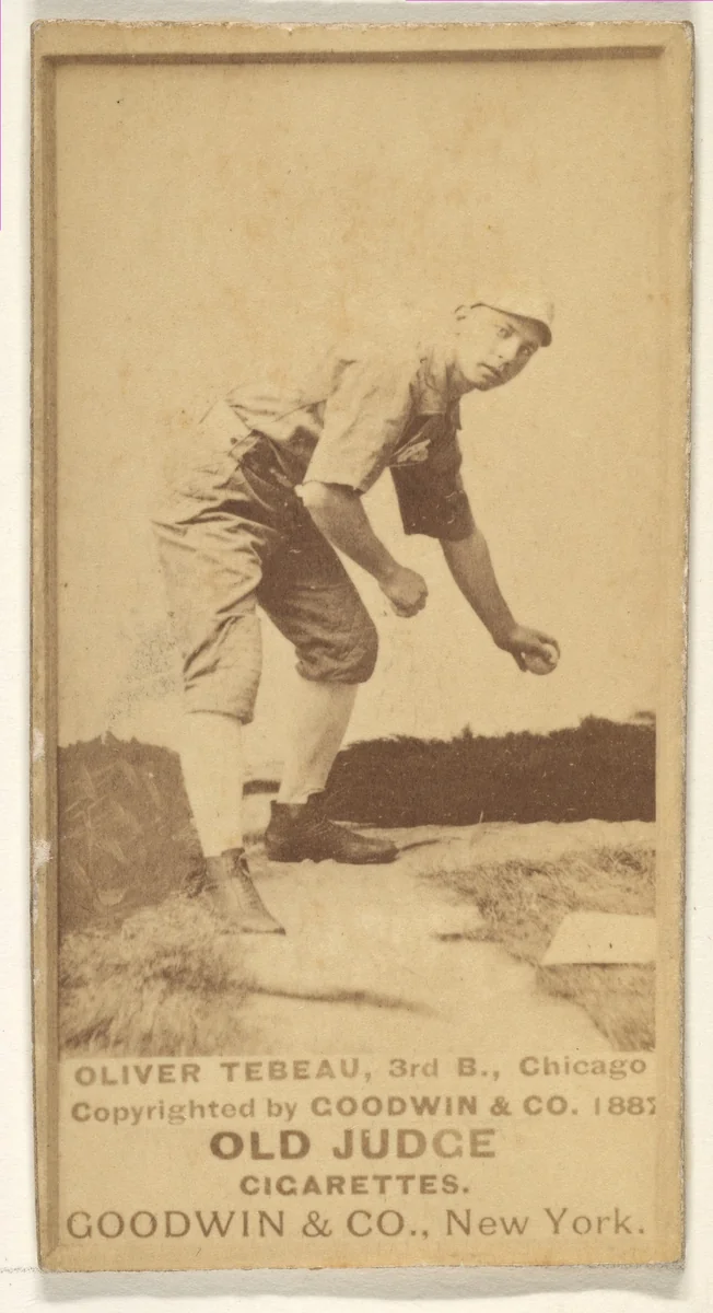 Oliver Wendell "Patsy" Tebeau, 3rd Base, Chicago, from the Old Judge series (N172) for Old Judge Cigarettes by Goodwin & Company, photograph, 1887-1890