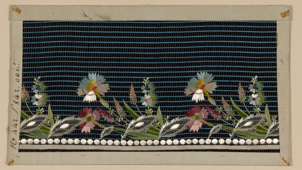 Salesman's Sample by France, possibly Lyon, textile, 1780-1790