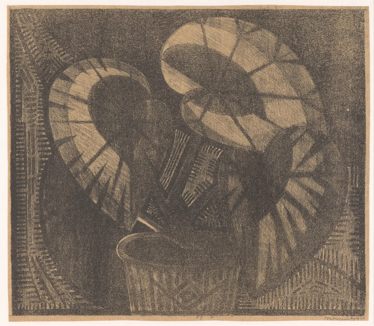 Bladbegonia by Samuel Jessurun de Mesquita, print, 1920