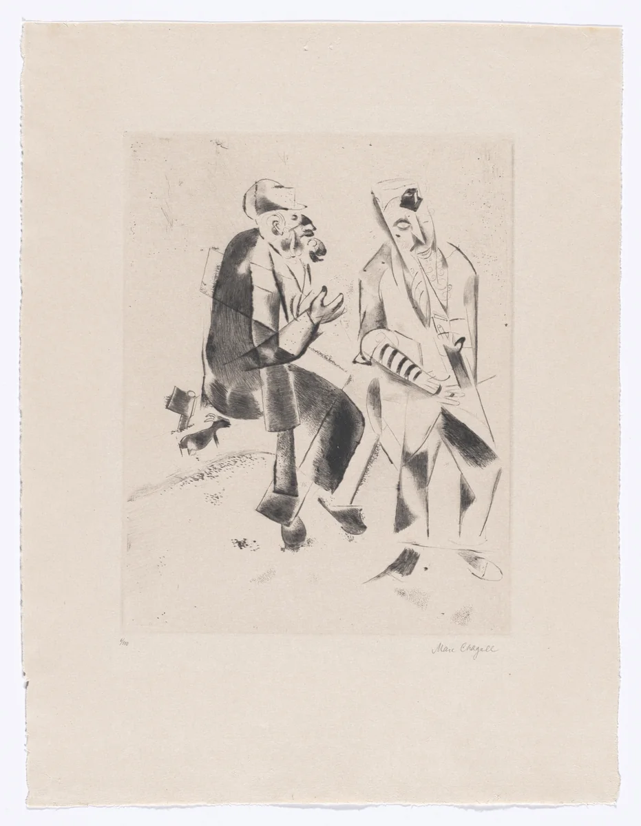 The Grandfathers (Die Grossväter) from My Life (Mein Leben) by Marc Chagall, illustrated book, 1922