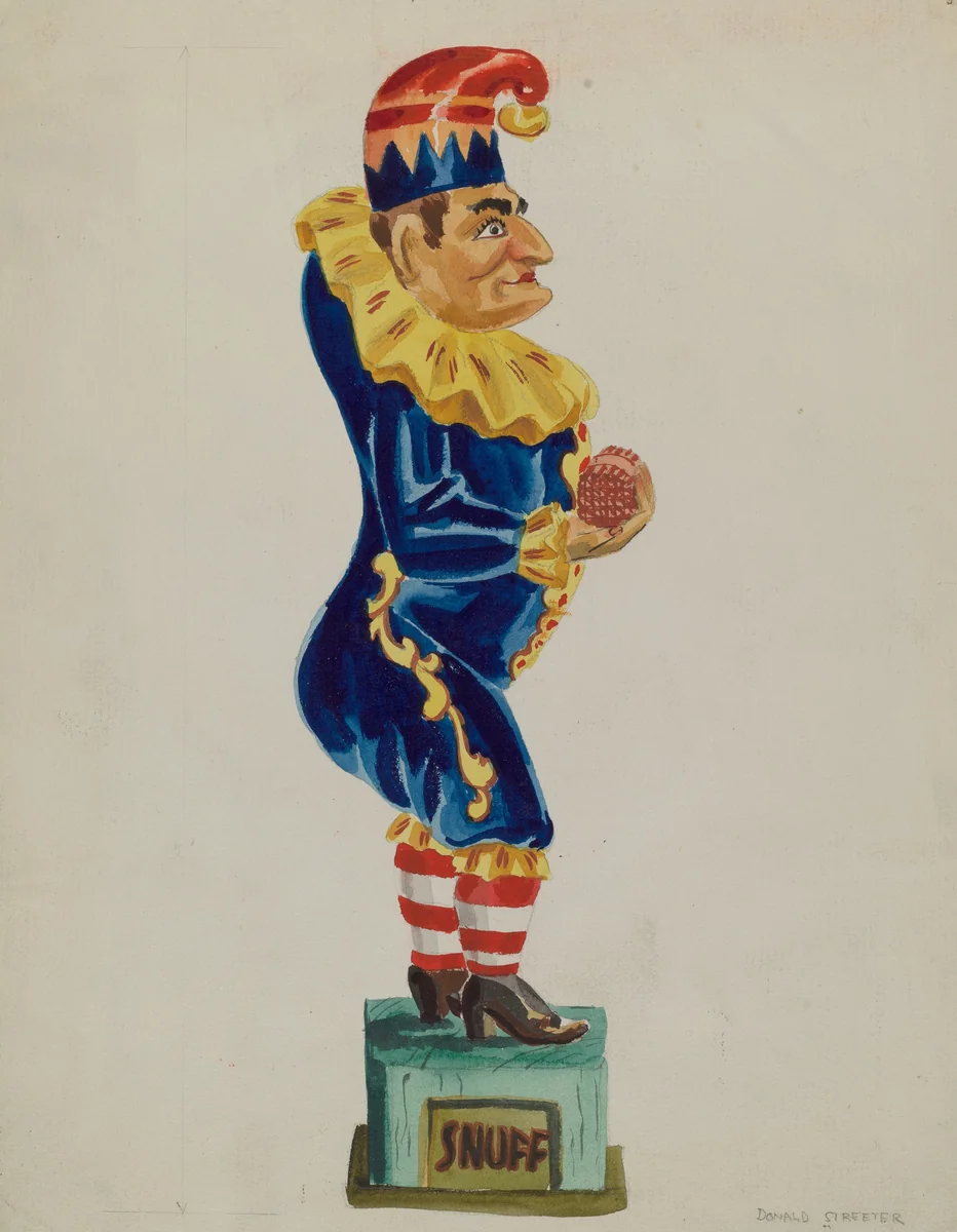 Cigar Store Figure by Donald Streeter, index of american design, 1936