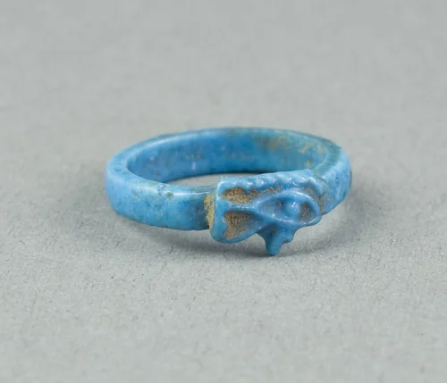 Eye of Horus (Wedjat) Finger Ring by Egyptian, metalwork, -1325