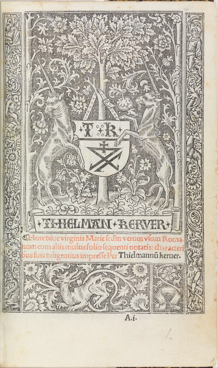 Horae, B.M.V. use of Rome by Thielman Kerver, book, 1504