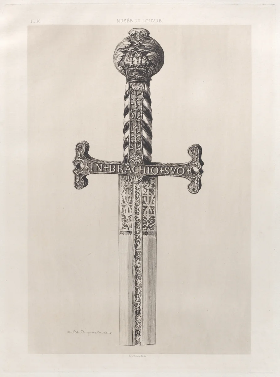Sword of Francis I by Jules Ferdinand Jacquemart, print, 1864