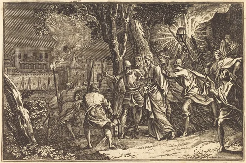 The Arrest of Christ by Sébastien Le Clerc I, print, 1600-1699