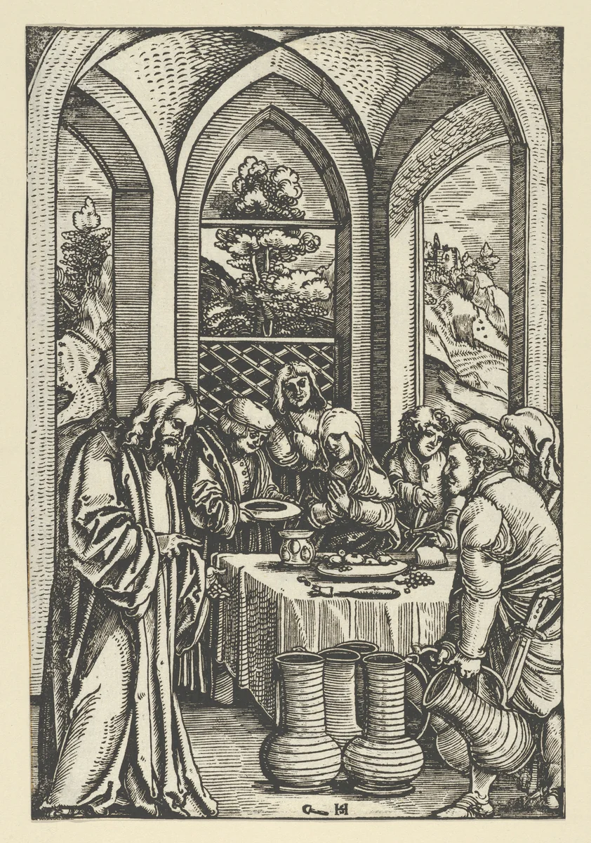 The Wedding at Cana, from "The Life of Christ" by Hans Schäufelein, print, 1511-1512