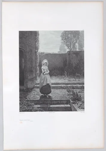 Marguerite sortant de l'Eglise (Goëthe) by Jules Didier, print, 1850-1914