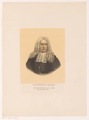 Portret van Hermannus Oosterdijk Schacht by Leendert Springer, print, 1850
