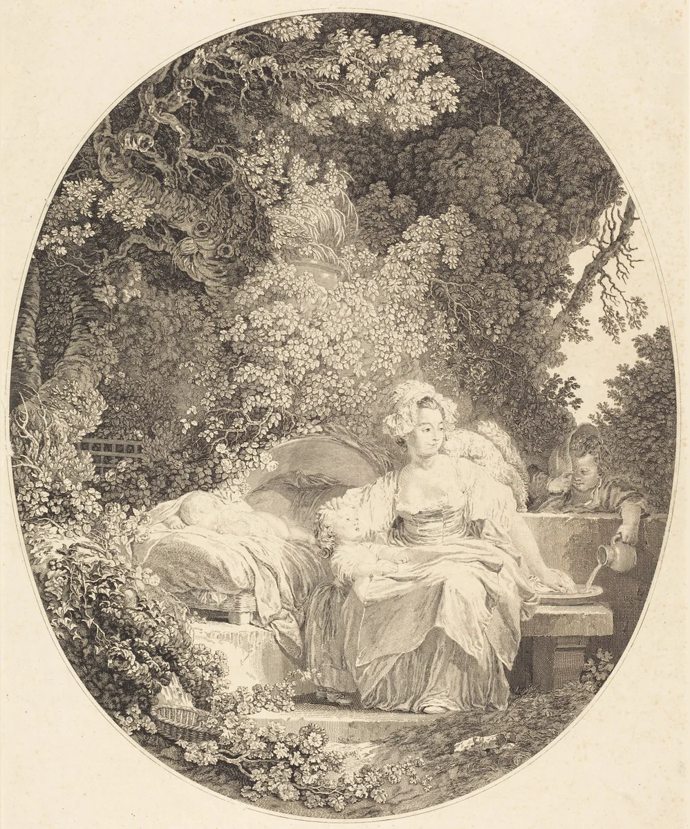 La Bonne Mère by Nicolas Delaunay; Jean Honoré Fragonard, print, 1779