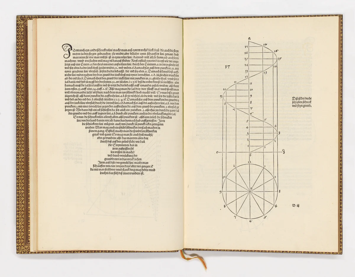 Underweysung der Messung/ mit dem Zirckel und richtscheyt by Albrecht Dürer, book, 1525