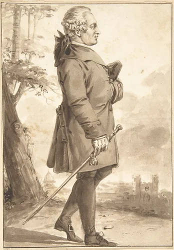 Portrait of P.-A. Caron de Beaumarchais by Jean-Baptiste-François Bosio, drawing, 1780-1827