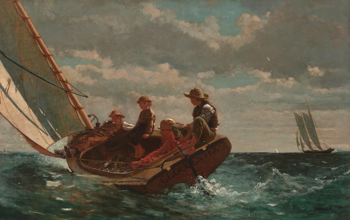 Breezing Up (A Fair Wind) by Winslow Homer, painting, 1873-1876