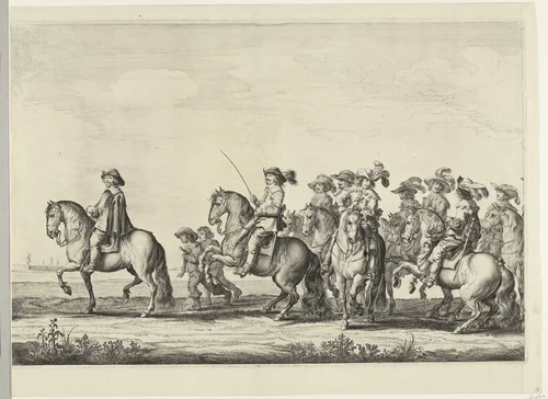 Intocht van Maria de Médicis te Amsterdam (plaat 2), 1638 by Pieter Nolpe, print, 1638-1639