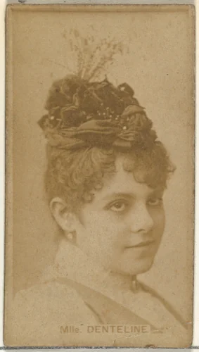 Mlle. Denteline, from the Actors and Actresses series (N145-8) issued by Duke Sons & Co. to promote Duke Cigarettes by W. Duke, Sons & Co., photograph, 1890-1895