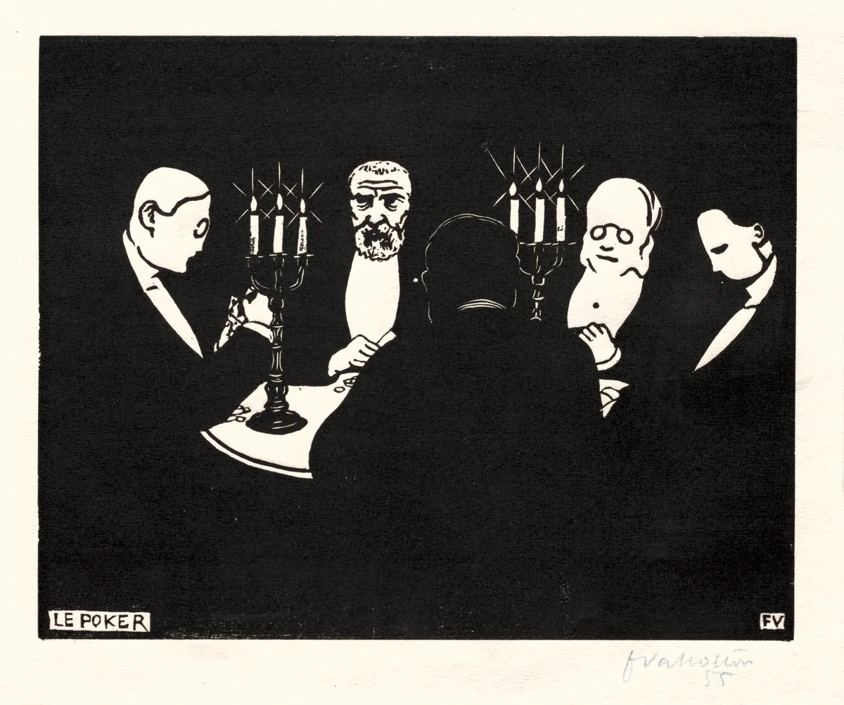 Poker by Félix Vallotton, print, 1896