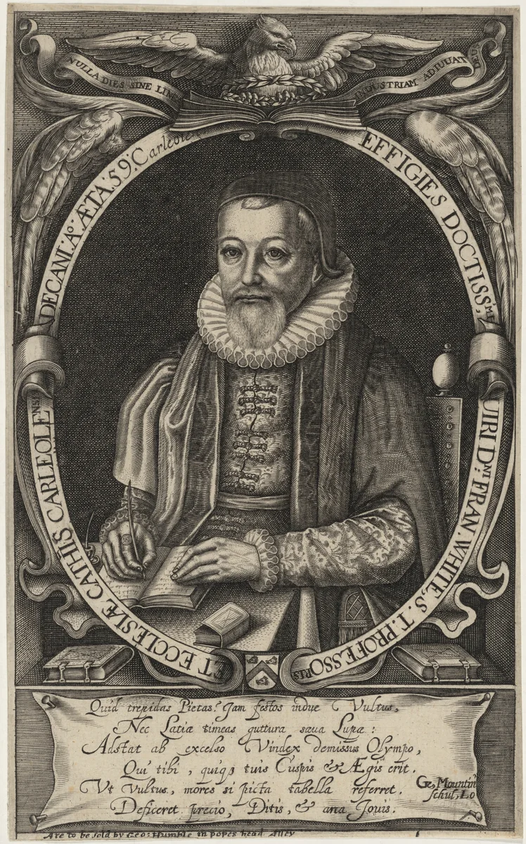 Francis White, D.D., Bishop of Ely by Gerard Mountain; Thomas Cockson, print, 1580-1699