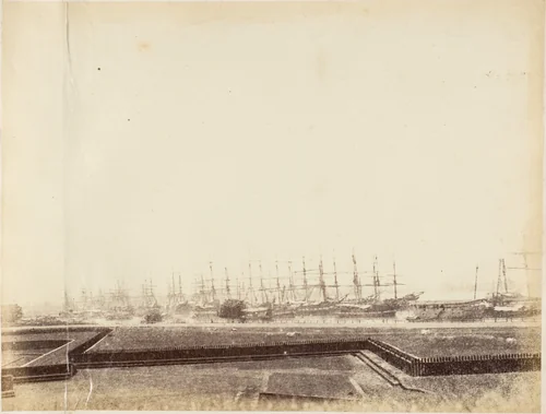 [Shipping in the Hooghly near Fort, Calcutta] by R. B. Hill, photograph, 1850-1859