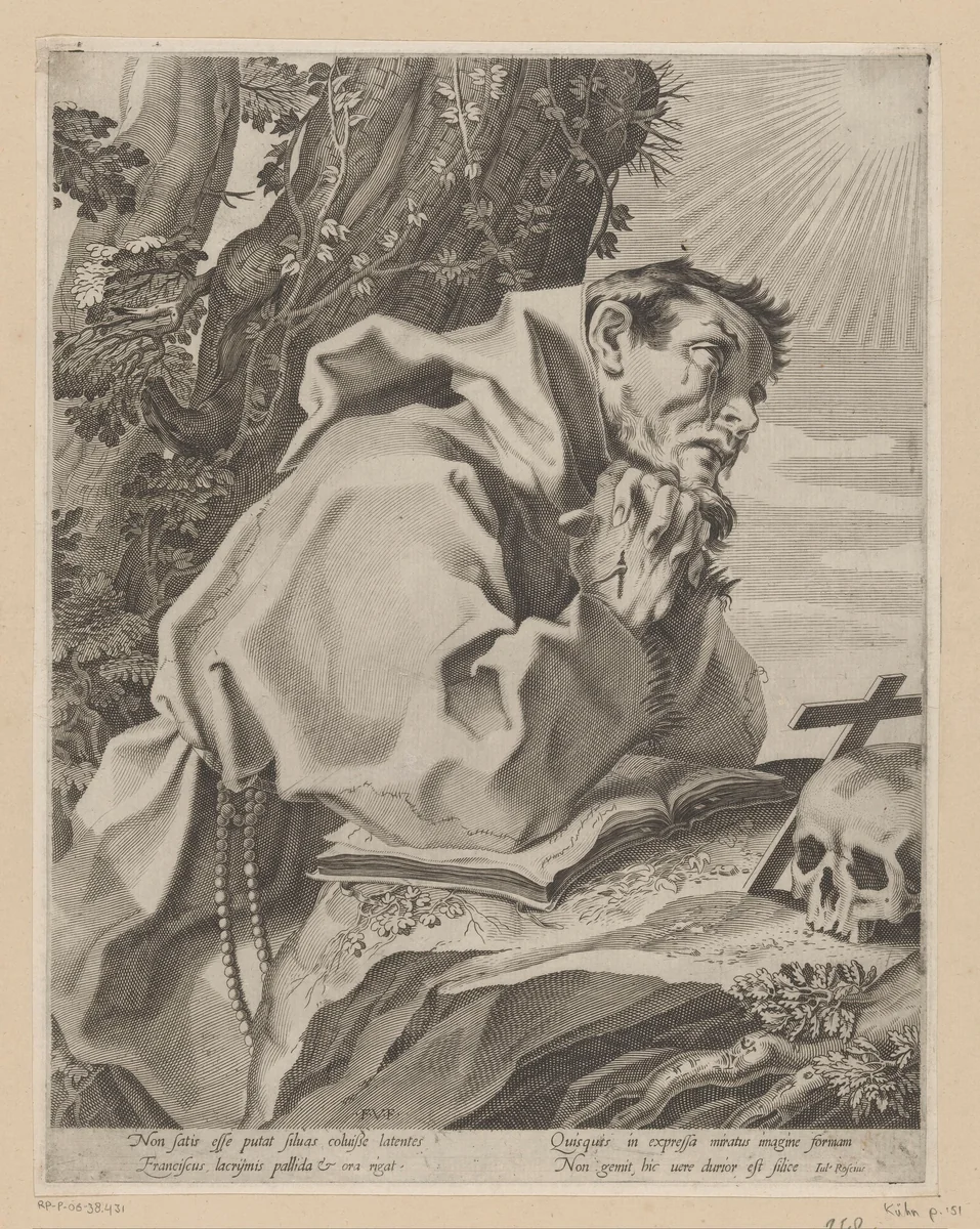Heilige Franciscus van Assisi by Unknown, print, 1576-1624