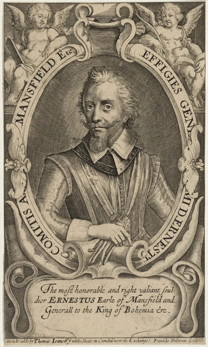 Ernestus Earle of Mansfield by Francis Delaram, print, 1590-1627