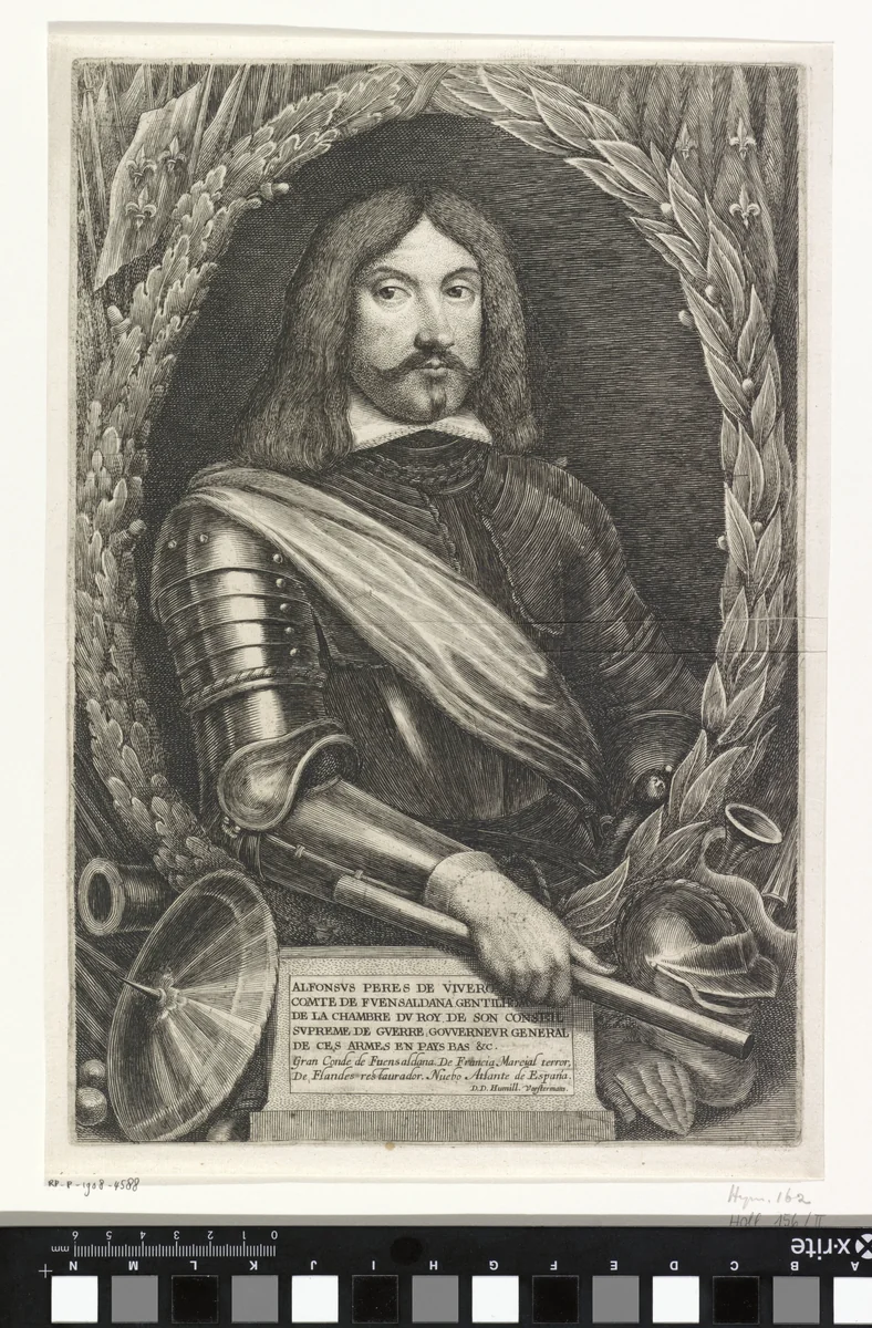 Portret van Alonso Pérez de Vivero y Menchaca, graaf van Fuensaldaña by Lucas Vorsterman, print, 1640-1661