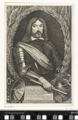 Portret van Alonso Pérez de Vivero y Menchaca, graaf van Fuensaldaña by Lucas Vorsterman, print, 1640-1661