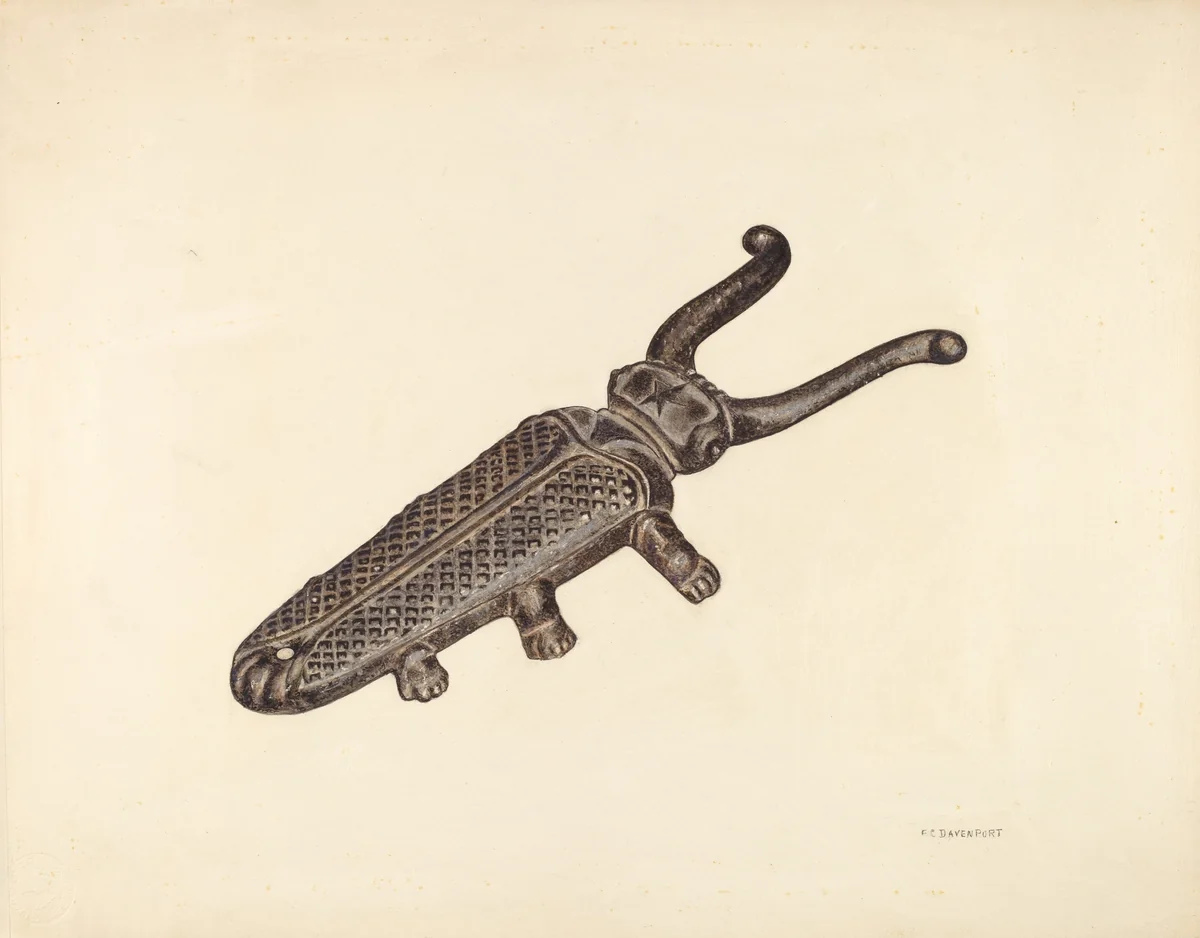 Bootjack by F.C. Davenport, index of american design, 1941
