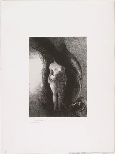 I Am Still the Great Isis! Nobody Has Ever Yet Lifted My Veil! My Fruit Is the Sun! (Je suis toujours la grande Isis! Nul n'a encore soulevé mon voile! Mon fruit est le soleil!) from The Temptation of Saint Anthony (La Tentation de Saint-Antoine) by Odilon Redon, print, 1896