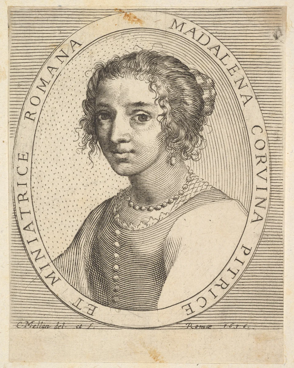 Maddalena Corvina by Claude Mellan, print, 1636