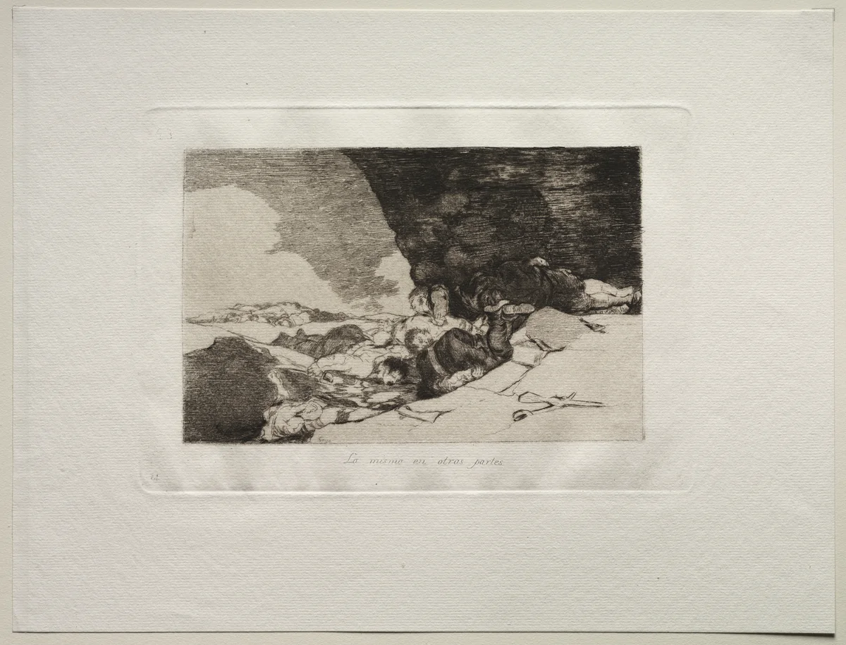 The Horrors of War: The Same Elsewhere by Francisco de Goya, print, 1810-1820