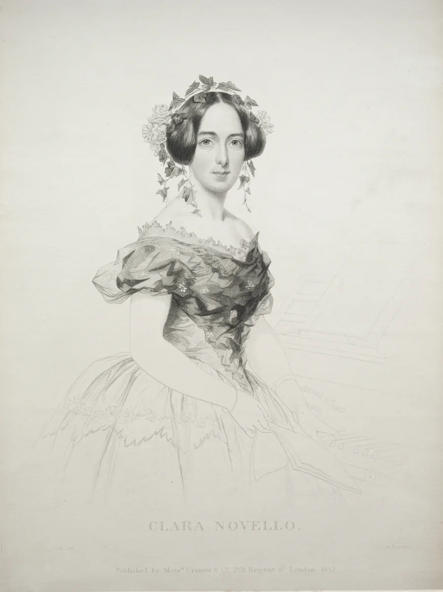 Clara Novello by William Humphreys, print, 1852