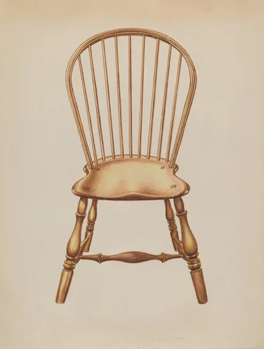 Windsor Chair by Gerald Bernhardt, index of american design, 1936