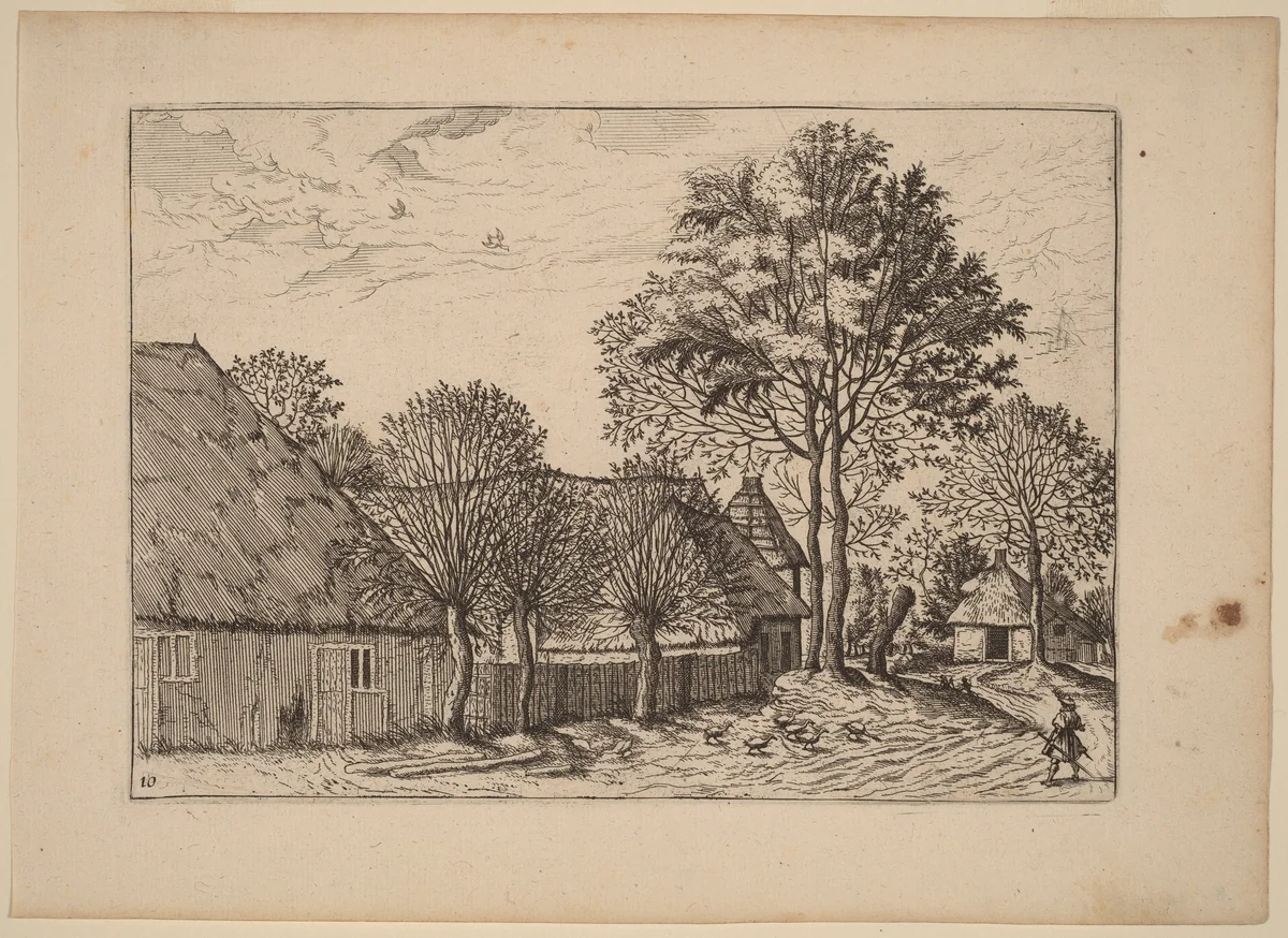 Farms by Johannes van Doetechum; Lucas van Doetechum; Master of the Small Landscapes, print, 1605