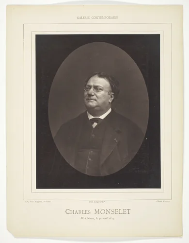 Charles Monselet by Etienne Carjat, photograph, 1871-1879