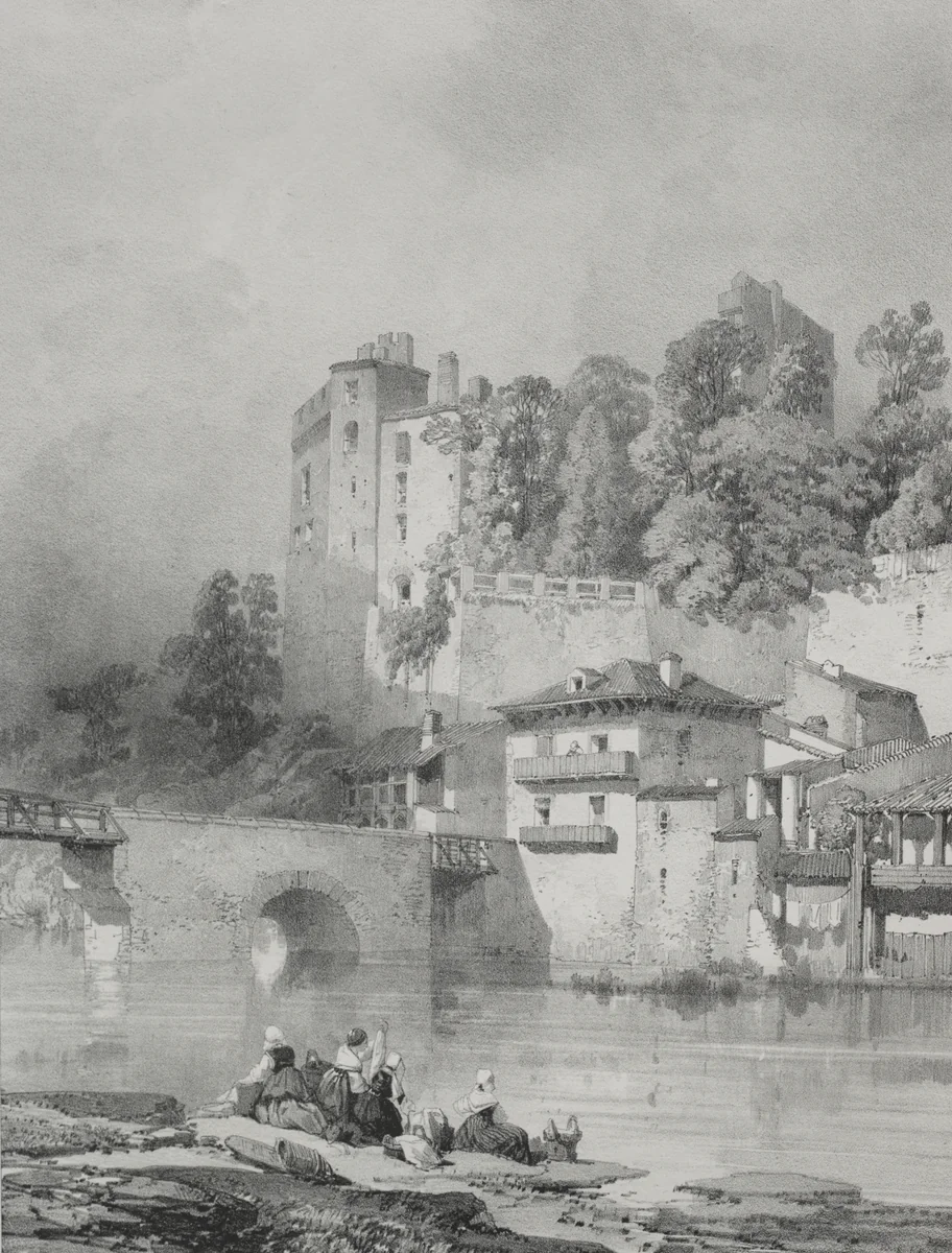 Voyages pittoresques et romantiques dans l'ancienne France. Bretagne: Chateau de Clisson by Eugène Cicéri, print, 1820-1870