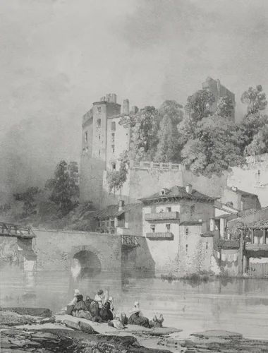 Voyages pittoresques et romantiques dans l'ancienne France. Bretagne: Chateau de Clisson by Eugène Cicéri, print, 1820-1870