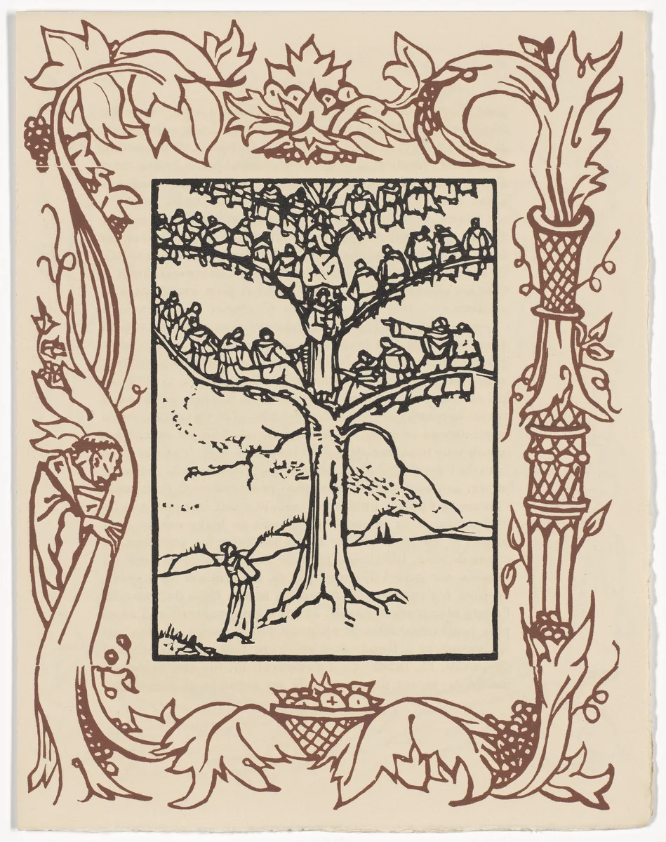 Plate (page 265) from Les Petites Fleurs de St. François (The Little Flowers of St. Francis) by Émile Bernard, illustrated book, 1928