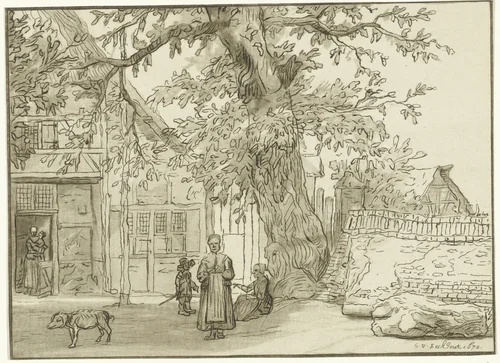 Herberg te Anrath by Cornelis Ploos van Amstel, print, 1759-1760