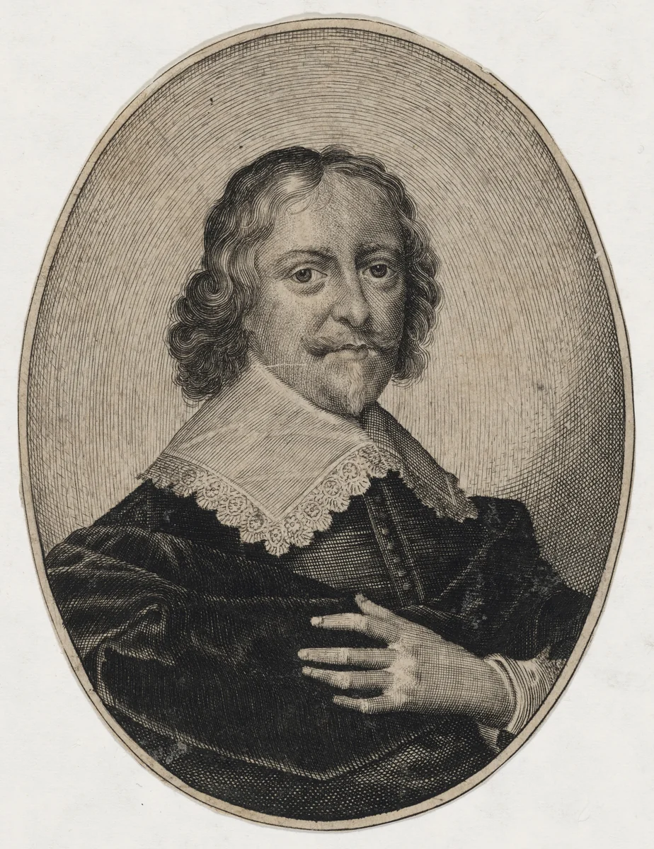 Portrait of a Man with a Broad Collar by Unknown 19th Century, print, 1800-1899