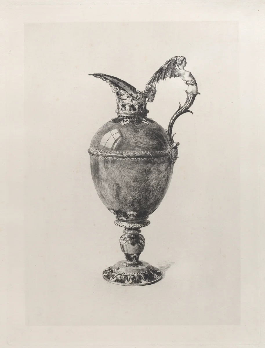 Oriental Ewer Made from Agate by Jules Ferdinand Jacquemart, print, 1868
