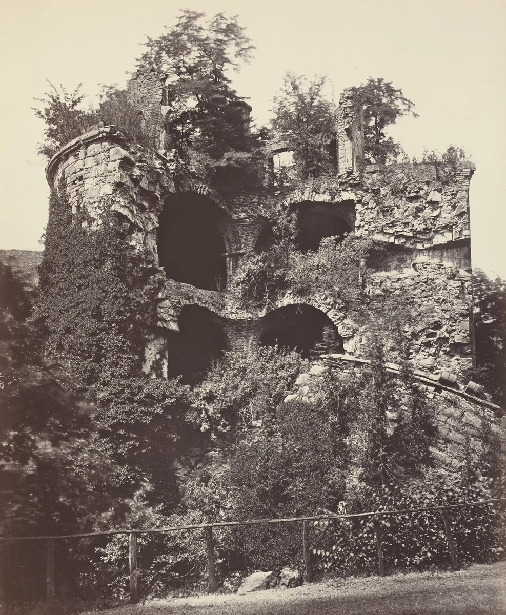 The Exploded Tower, Heidelberg Castle by Adolphe Braun, photograph, 1865